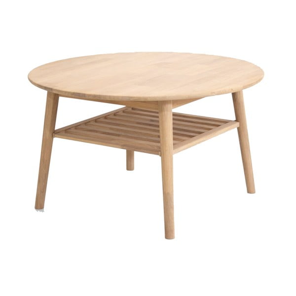 Konferenční stolek z dubového dřeva Canett Martell, ⌀ 90 cm