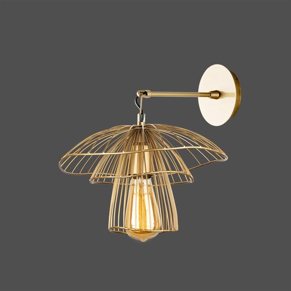 Стенна лампа в златист цвят, височина 36 cm Root - Squid Lighting-image-1
