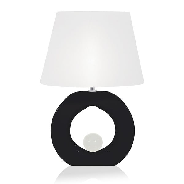 Бяло-черна настолна лампа Globen Lighting Circle - Globen Lighting