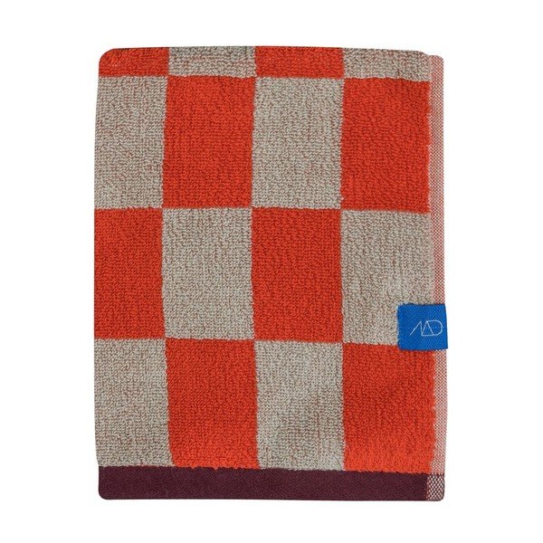 Оранжева/бежова кърпа от органичен памук от тери 50x90 cm Retro – Mette Ditmer Denmark