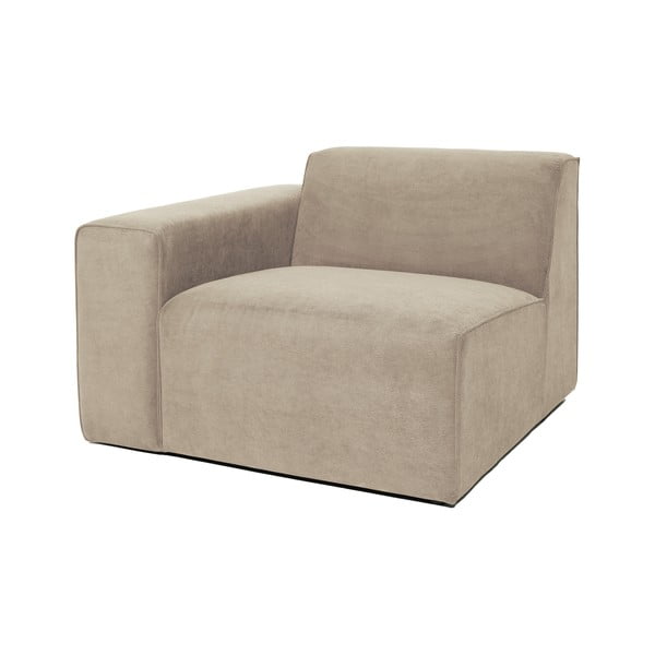 Бежов велурен модул на дивана (ляв ъгъл) Sting - Scandic-image-2