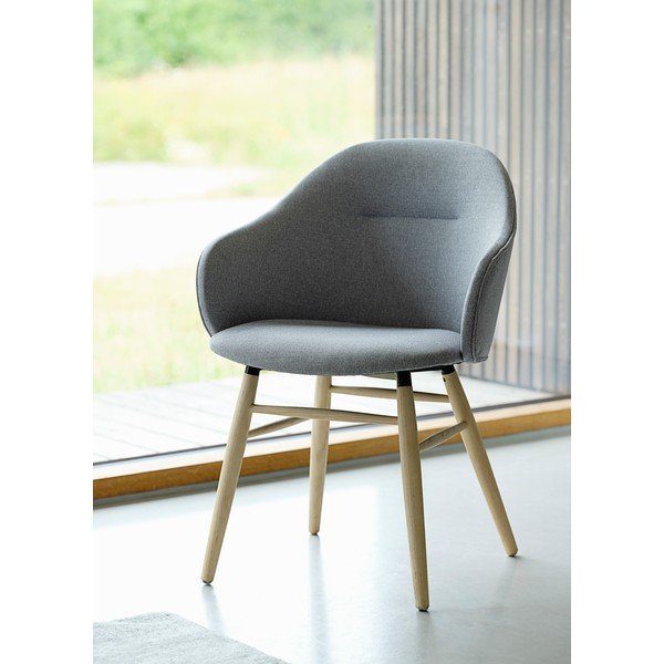 Сив трапезен стол Oak Teno - Unique Furniture-image-1