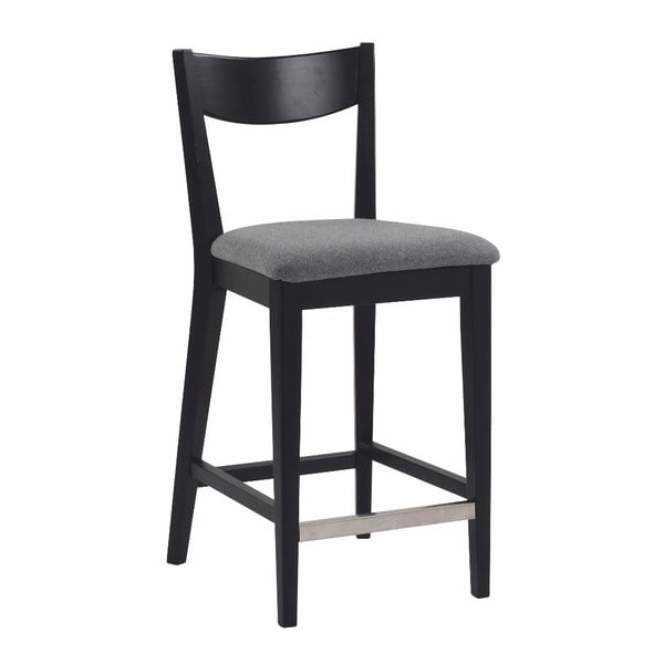 Черен бар стол със сива седалка Dylan - Rowico