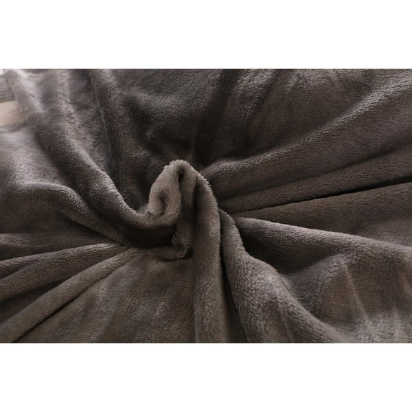 Сиво микроплюшено спално бельо за единично легло 140x200 cm - My House-image-4