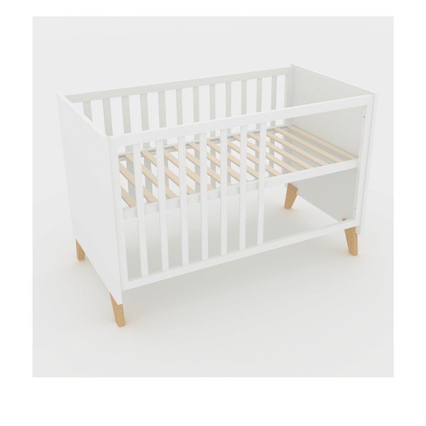 Бяло детско креватче 60x120 cm Léon – Roba-image-3