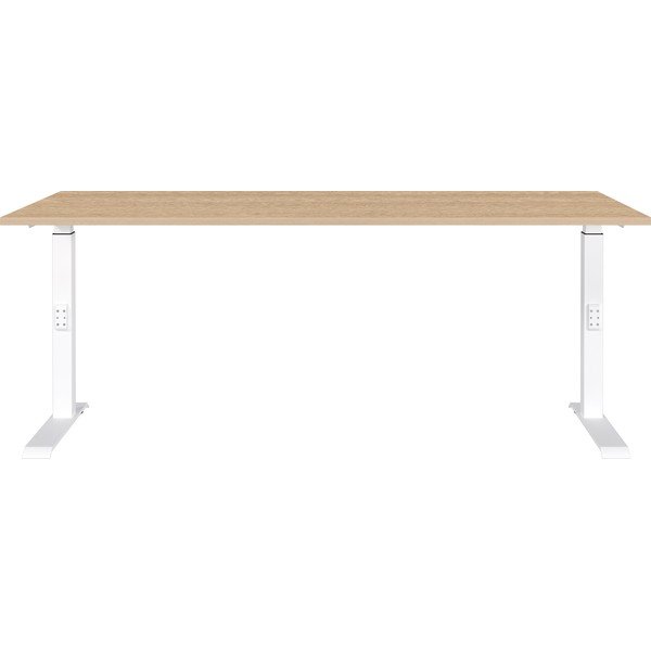Регулируема работна маса с дъбов плот 80x180 cm Downey – Germania-image-1