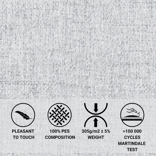 Светлосиво тапицирано двойно легло с място за съхранение с включена подматрачна рамка 160x200 cm Baleine – Maison de Rêve-image-1