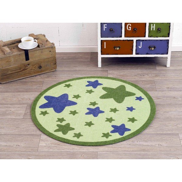Dětský zelený koberec Zala Living Star, ⌀ 100 cm-image-1