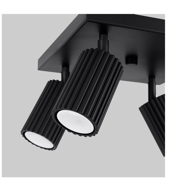 Черен метален прожектор ø 6,5 cm Gleam – Sollux-image-4