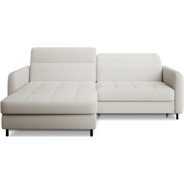 Кремав разтегателен ъглов диван с място за съхранение от букле (ляв ъгъл) Gomsi – ELTAP