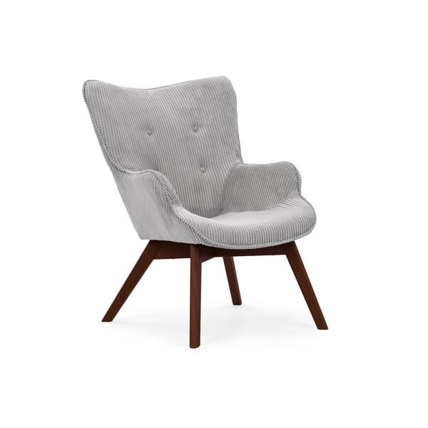 Сиво кресло от рипсено кадифе Niko – Ropez