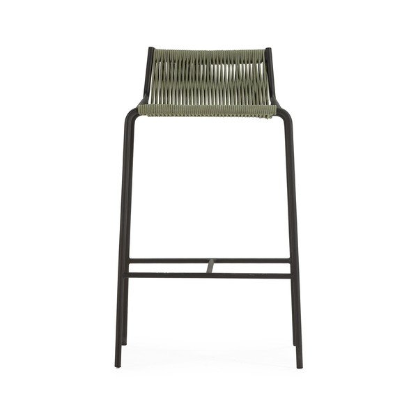 Зелен метален бар стол (височина на седалката 65 cm) Emily – Marckeric-image-2