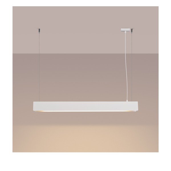 Бяло метално LED висящо осветително тяло Nebula – Sollux-image-1