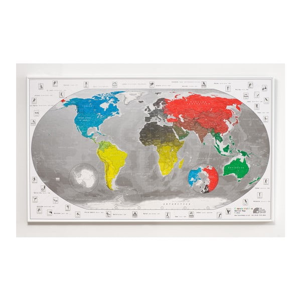 Magnetická mapa světa The Future Mapping Company Commemorative World Map, 101 x 60 cm