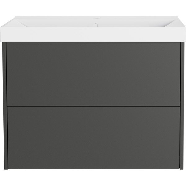Антрацитен матов стенен шкаф за мивка 81x65 cm Bodera – Germania-image-3
