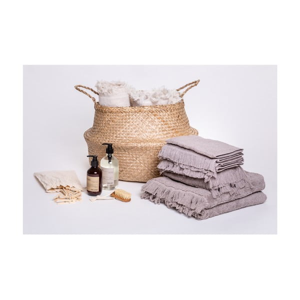 Сиво-кафяви памучни кърпи и хавлии за баня в комплект от 8 броя - Bonami Selection-image-3