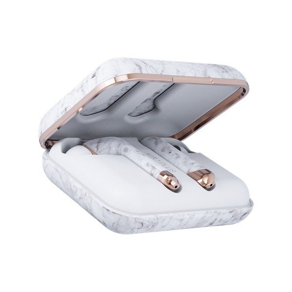 Безжични слушалки в бял мрамор Air 1 Plus In-Ear - Happy Plugs-image-2