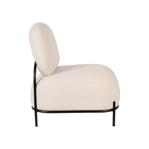 Кремаво кресло от букле Polly – White Label-image-3