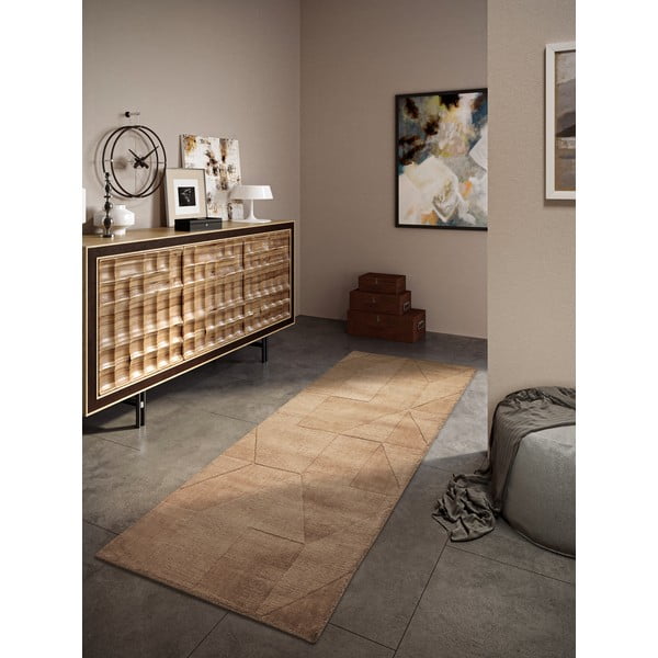 Бежова ръчно изработена вълнена пътека 80x250 cm Ursule – Villeroy&Boch-image-1