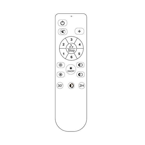 Бяло LED осветително тяло за таван с дистанционно управление и вентилатор Alan Move – SULION-image-4