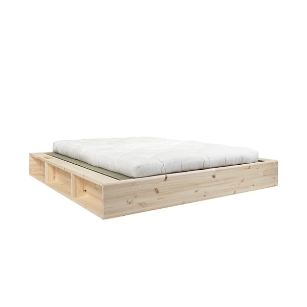 Dvoulůžková postel z masivního dřeva s futonem Comfort a tatami Karup Design Ziggy, 160 x 200 cm