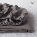Тъмно сив ленен чаршаф с ластик , 180 x 200 cm - Linen Tales