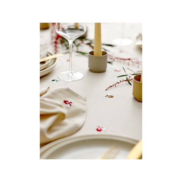 Памучна покривка за маса 140x220 cm Hearts Embloidery – Södahl-image-4