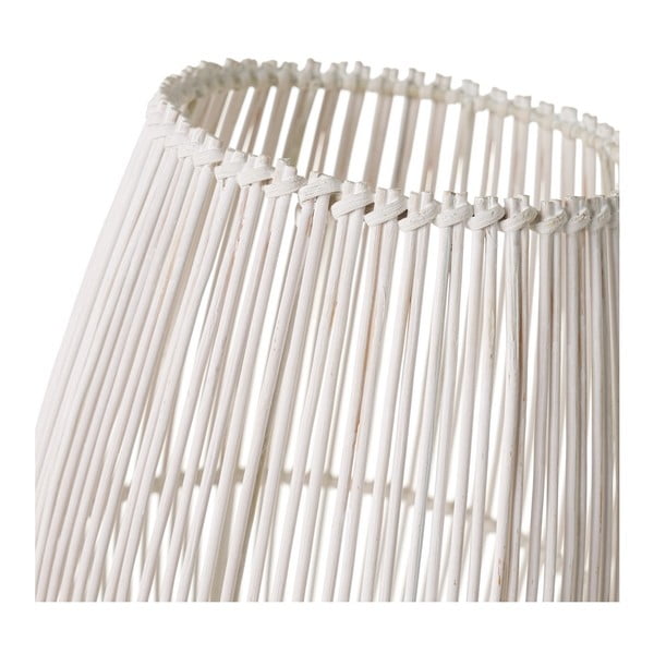 Бяла бамбукова настолна лампа с бамбуков абажур (височина 29 см) - Casa Selección-image-2