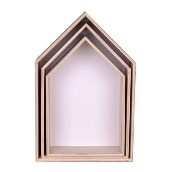 Комплект от 3 дървени рафта Verona - House Nordic-image-2