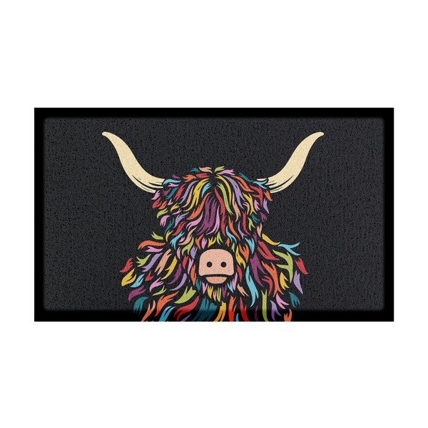 Изтривалка от PVC 40x70 cm Highland Cow – Artsy Doormats