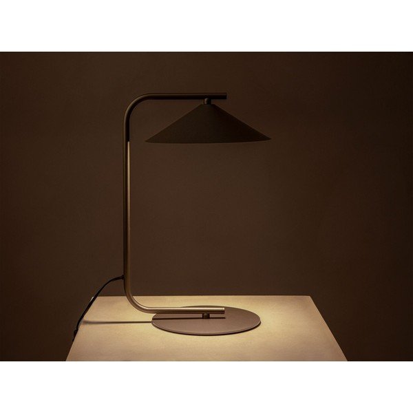 Кафява метална настолна лампа (височина 42 cm) Nocte – Micadoni -image-1