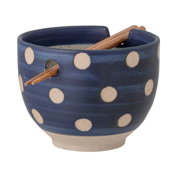 Синя керамична купа с пръчици за хранене , ø 13 cm Masami - Bloomingville