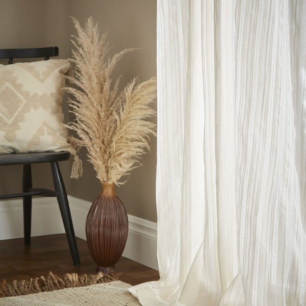 Бяла завеса от воал 140x183 cm Zofia Broderie Anglaise – Pineapple Elephant-image-3