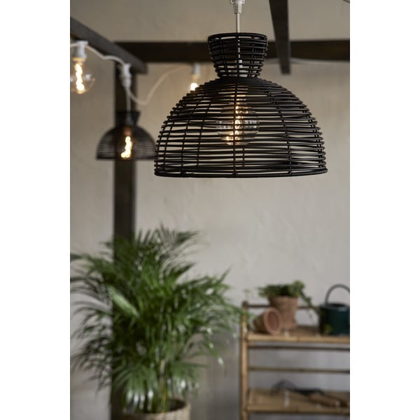 Черен външен абажур за таванно осветление, ø 37,5 cm Runde - Star Trading-image-2