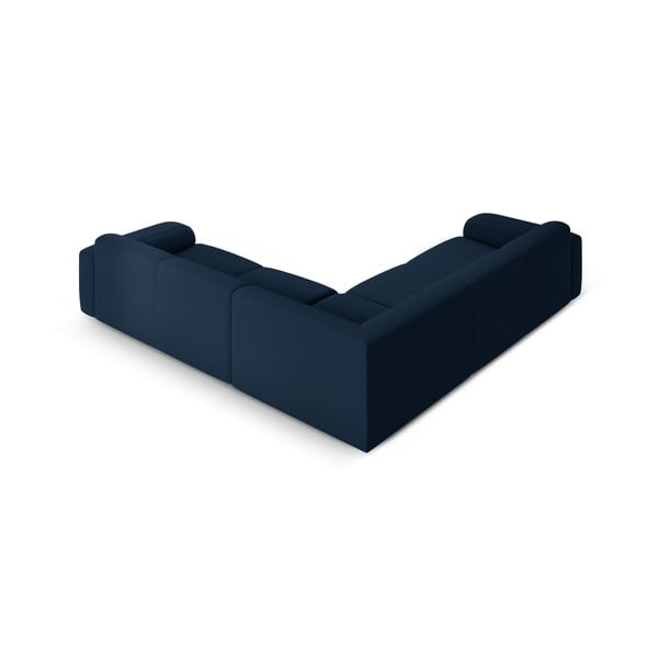 Тъмносин ъглов диван от букле (променлив/L форма) Molino – Micadoni Home-image-3