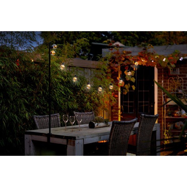 Светлинна верига брой крушки 10 бр. със соларен панел дължина 220 cm – Esschert Design-image-1