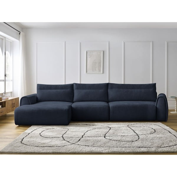 Тъмносин ъглов диван Aden – Bobochic Paris-image-1