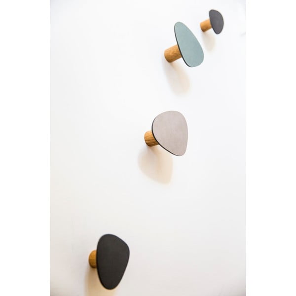 Сиво-зелена стенна стоманена кука Dot L Nupo – LIND DNA-image-1