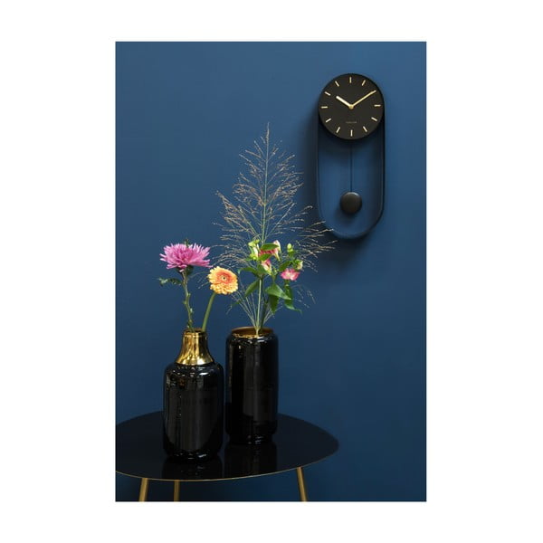 Черен стенен часовник с махало Charm Pendulum - Karlsson-image-2