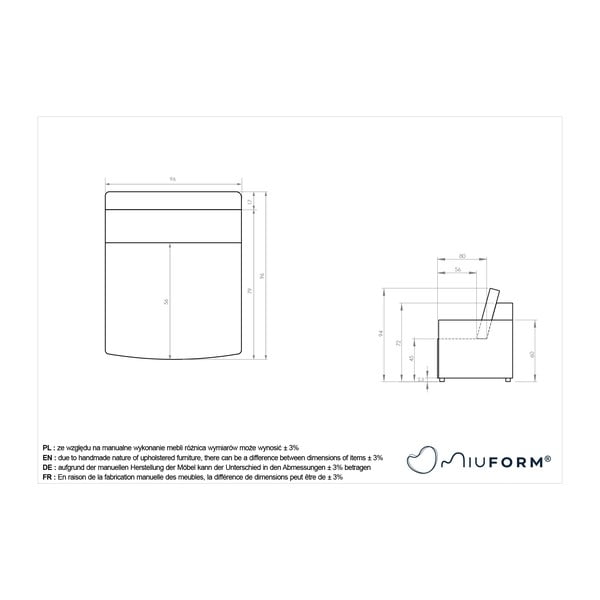 Светлокафяв модул за диван Lulu – Miuform-image-4