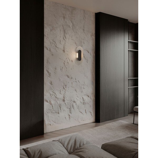 Матово черно метална LED стенна лампа Vetrio – Nova Luce-image-2
