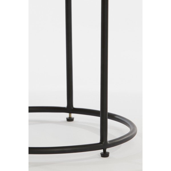 Кръгли странични масички от кожа в комплект от 2 бр. ø 53 cm Jairo - Light & Living-image-1