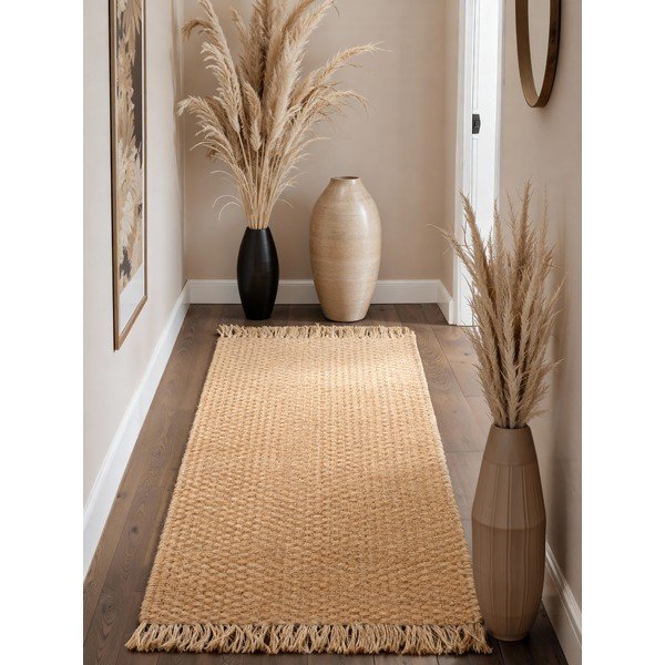 Двустранна/ръчно изработена ютена пътека в естествен цвят 80x200 cm Fjord – Hanse Home-image-1