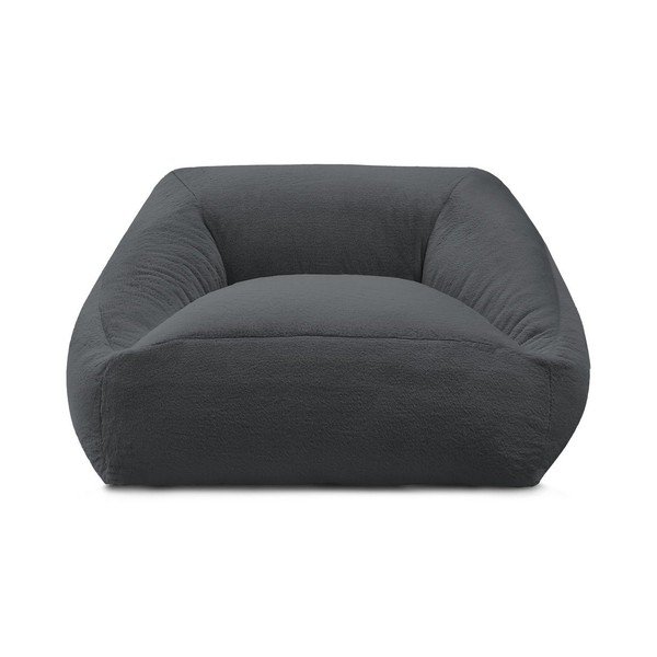 Тъмносив пуф от изкуствен косъм Lilibet – Bobochic Paris-image-3