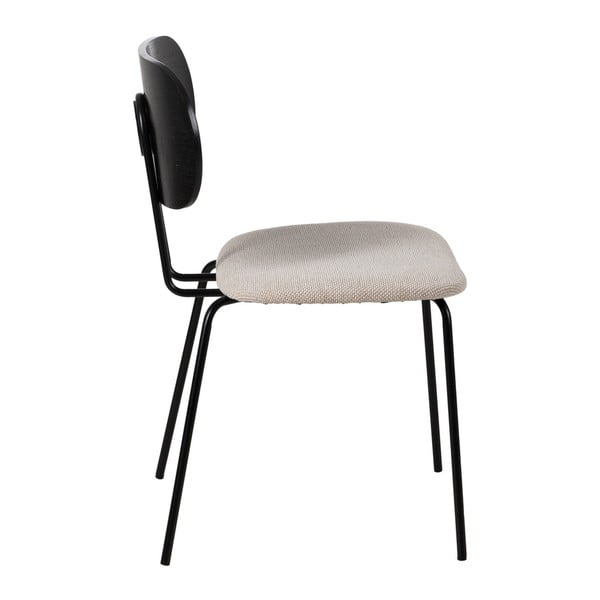 Бели и черни трапезни столове в комплект от 4 броя Cleo - Ixia-image-3