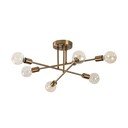 Осветително тяло за таван  в златист цвят 64x64 cm Flower – Opviq lights