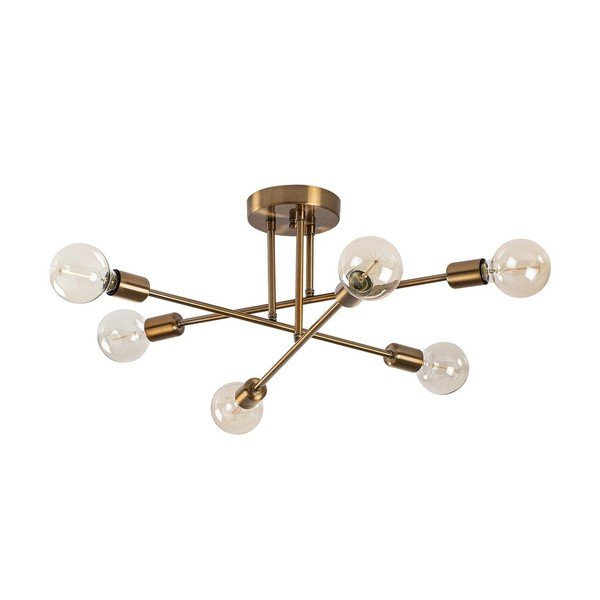 Осветително тяло за таван  в златист цвят 64x64 cm Flower – Opviq lights