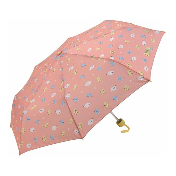 Růžový skládací deštník Cielito 