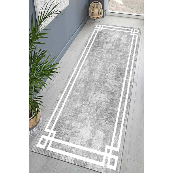 Сива пътека подходяща за пране 80x300 cm Mano – Vitaus-image-1