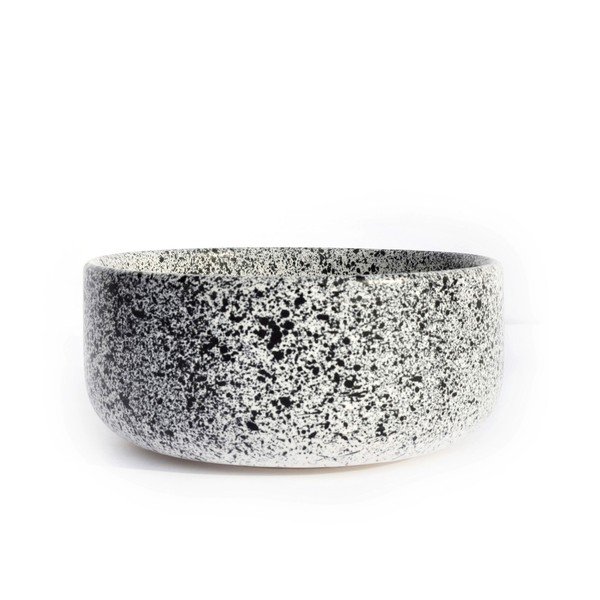 Купа от бял и черен фаянс, ø 15 cm Mess - ÅOOMI